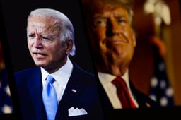 Biden in the shadow of Trump.