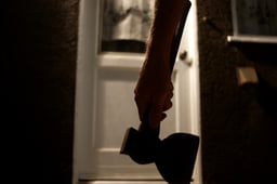 Man holding axe (illustration)