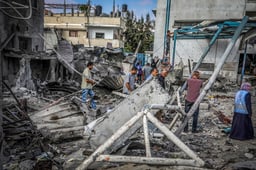 Aftermath of IDF strike on UNRWA school area. Archive.
