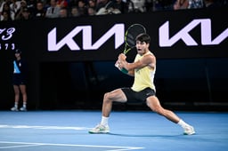 Carlos Alcaraz during the Australian Open