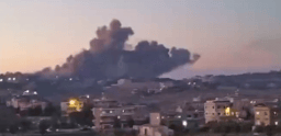 Smoke coming from IDF strike.