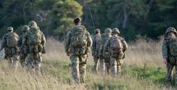 British troops. Illustration.