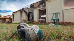 Kibbutz Be'eri after Hamas massacred many of its residents on October 7, 2023