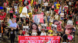 Relatives of some hostages, and other supporters, demand a prisoner swap deal at any price