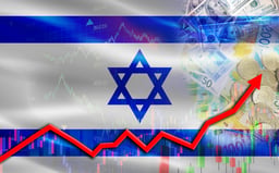 Israel's economic growth on financial graph