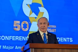 PM Benjamin Netanyahu during his speech