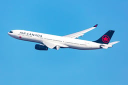 Air Canada airplane. Illustration.