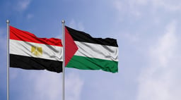 Egypt, Palestine flags