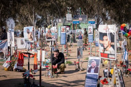 Israeli visit the site of the Nova music festival massacre in southern Israel. January 29, 2025