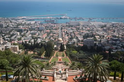 View of Haifa from the Bahai Gardens