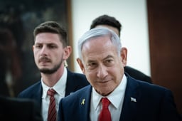 Reason to smile? Prime Minister Benjamin Netanyahu.