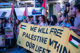 A Pro-Palestinian protest earllier this year