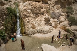 Visitors enjoying Ein Gedi