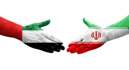 Handshake between Iran and UAE
