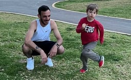 Liam and his father Doron Hess