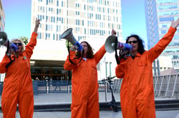 Israel protest against Israeli Prime Minister Benjamin Netanyhu outside the District court in Tel Aviv, where Israeli Prime Minister Benjamin Netanyahu is testifying in the trial against him, March 24, 2025.