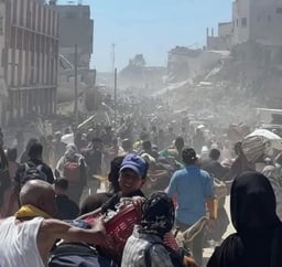Fleeing Rafah.