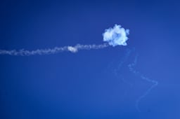 Rocket interception from Gaza.