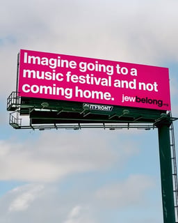 The billboard on the road to Coachella music festival
