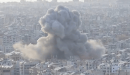 Exploding weapons in Beirut.