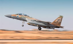 IDF plane taking off to strike at Hodeidah.