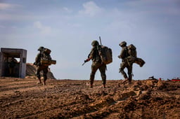 Israeli soldiers operating in Beit Lahia, in the northern Gaza Strip