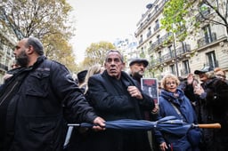 Thierry Ardisson at a march against anti-Semitism