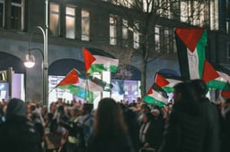 Pro - palestinian protests in Berlin.