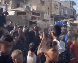 Palestinians protesting Hamas.