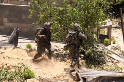 IDF soldiers operating in the Gaza Strip.
