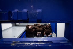 Hamas Nukhba Battalion terrorists who were captured on October 7th massacre seen in a jail cell at a prison in central Israel, where high risk Hamas and Hezbollah prisoners captured in recent war are being held, March 4, 2025.