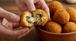 Mushroom stuffed cheese balls