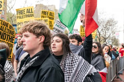 Palestinian Protesters on Columbia University Campus, 2024