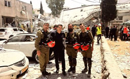 Shikli at Bnei Brak missile hit site, June 16, 2025