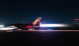 Taking off to bomb Iran.