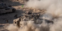 IDF tank operating in the Gaza Strip.
