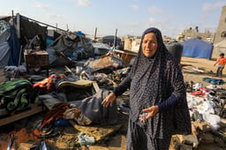 Palestinian woman in Khan Yunis, July 2, 2025