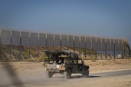 Patrolling the Gaza border.