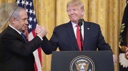 Prime Minister Benjamin Netanyahu and U.S. President Donald Trump