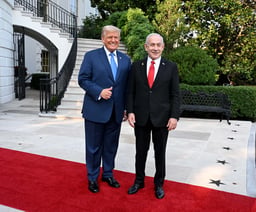 Prime Minister Benjamin Netanyahu and President Donald Trump