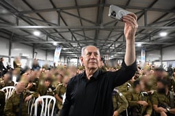 Netanyahu takes a selfie.