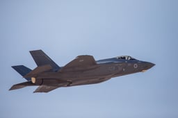 The "Adir" (F-35I) fighter jet during the "Blue Flag", an international aerial training exercise at the Ovda air force base