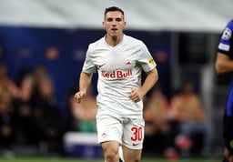  Oscar Gloukh of Salzburg in action during the UEFA Champions League 