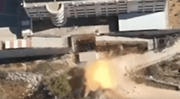 Blowing up bombs.