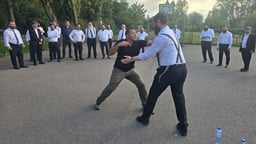 Rabbis learning Krav Maga