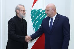 Lebanese President Joseph Aoun and Ali Larijani.