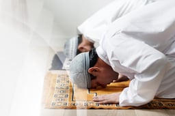 Muslims praying