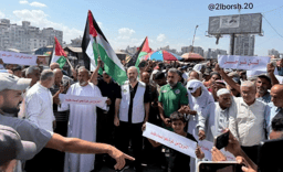 Hamas-backed Gazans protest against leaving Gaza City