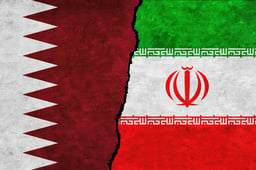 Qatari, Iranian Flags