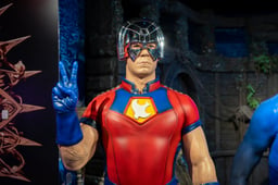 John Cena statue from the tv series Peacemaker at the Niagara Falls Movieland Wax Museum. Niagara Falls, Canada - September 20, 2024.